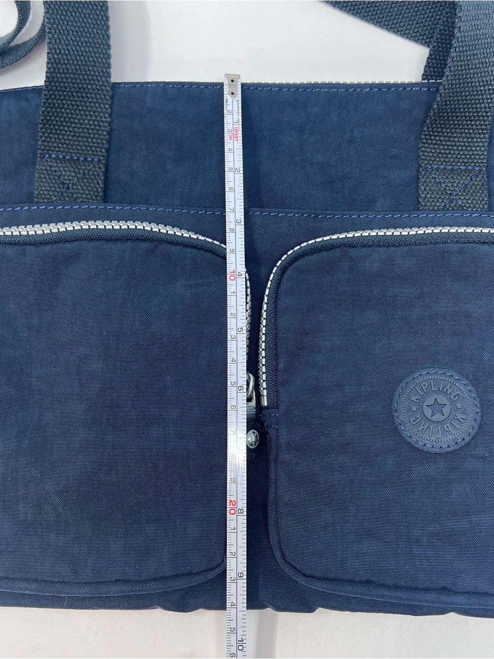 Kipling Defea True Blue Nylon Convertible Crossbody Bag Zip Top - Picture 10 of 11